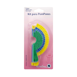 Kit para hacer pompones en abanico, 3 tamaños.