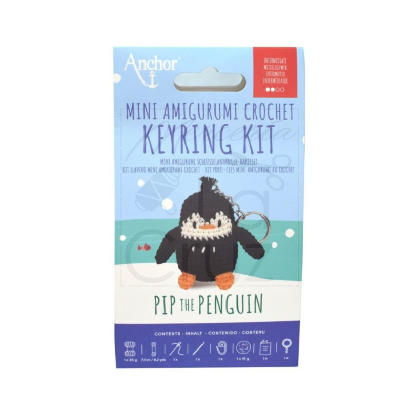 Kit llavero mini amigurumis crochet pip the penguin
