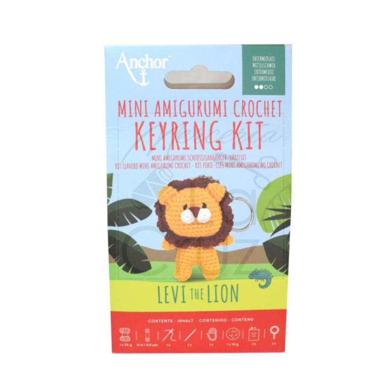 Kit llavero mini amigurumis crochet levinthe lion