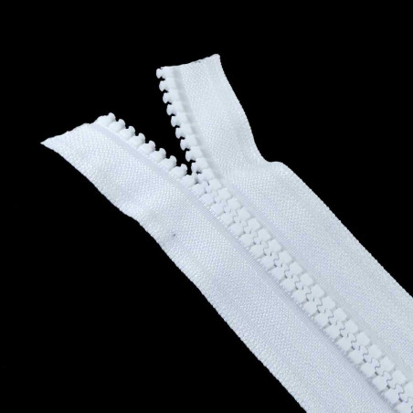 CREMALLERA CONTINUA AL CORTE INYECTADA BLANCA Nº8